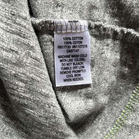 Mossimo 100% Cotton Heather Gray Neon Trim Sweatshirt Dress XS - Picture 11 of 11